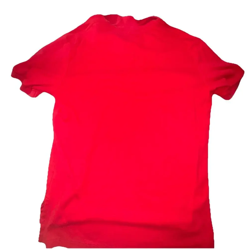 Men’s Polo Ralph Lauren Red Polo Size Large Blue Pony (A31)